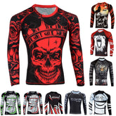 Roar MMA Rash Guard BJJ Long Sleeve Compression Fight Gear Shirt No Gi - Roar-int
